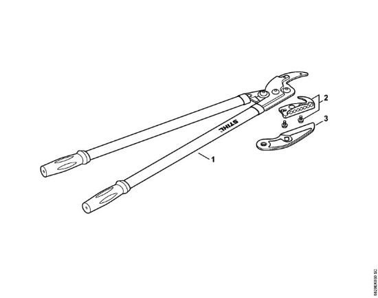 Å karje Å karje za rezanje vej PB 35 Å karje za rezanje vej z nakovalom Dynamic della Marca Stihl